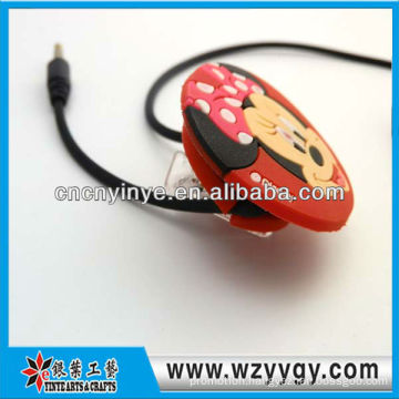 Customized cute promotional soft pvc cable winder